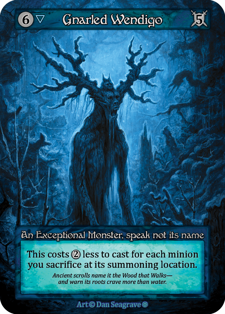 (FOIL) Gnarled Wendigo - Gothic - NM