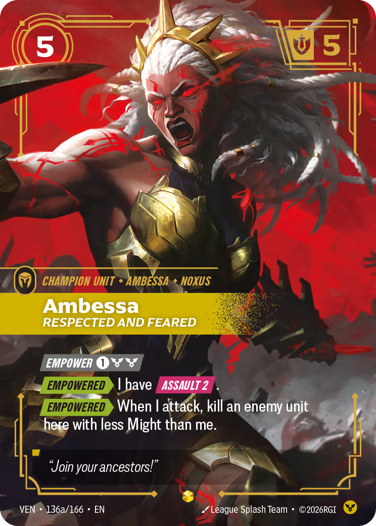 Ambessa, Respected and Feared [VEN-136a/166] [Vendetta]
