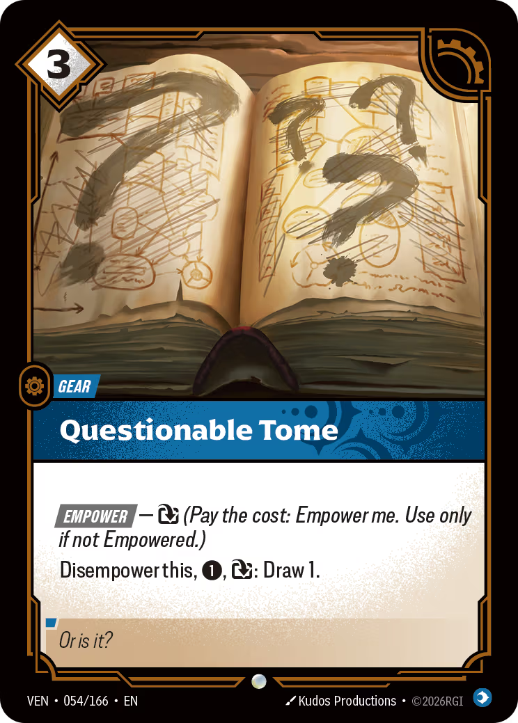 Questionable Tome [VEN-054/166] [Vendetta]