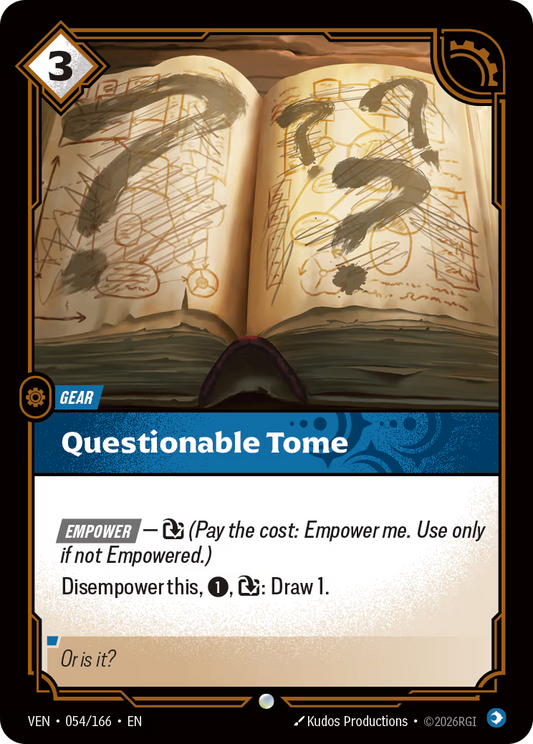 Questionable Tome [VEN-054/166] [Vendetta] [Foil]