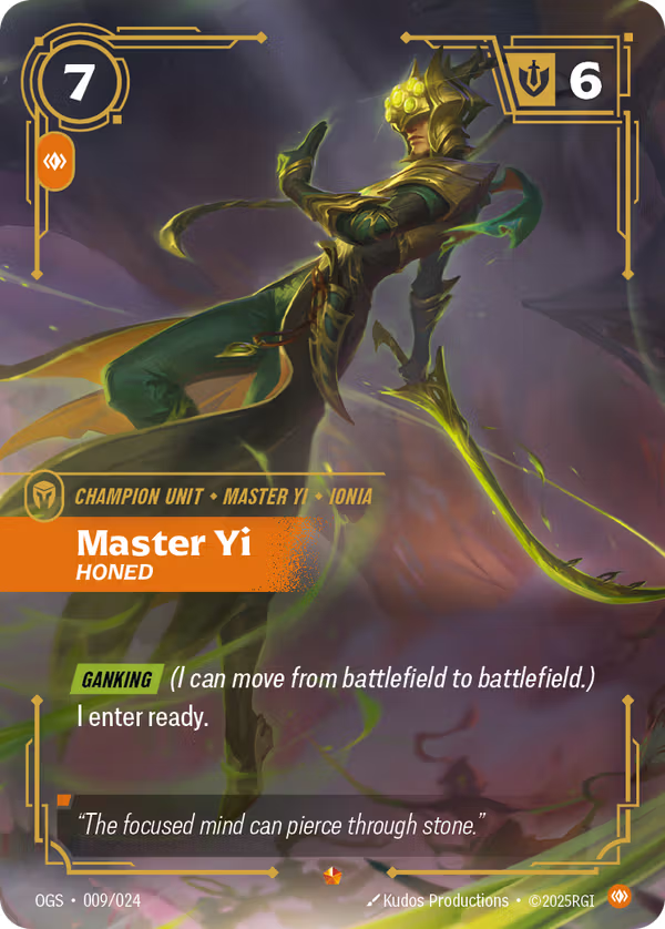 Master Yi, Honed [OGS-009/024] [Origins Proving Grounds]