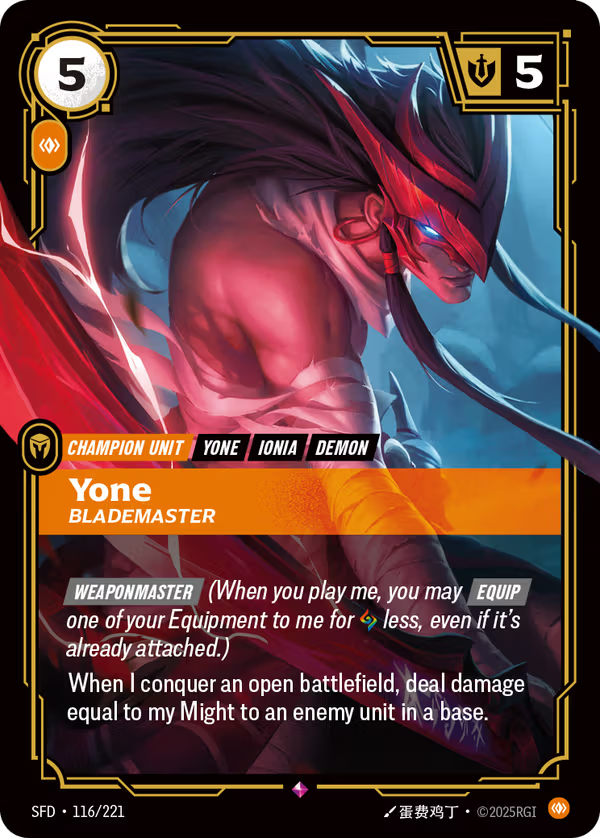 Yone, Blademaster [SFD-116/221] [Spiritforged]