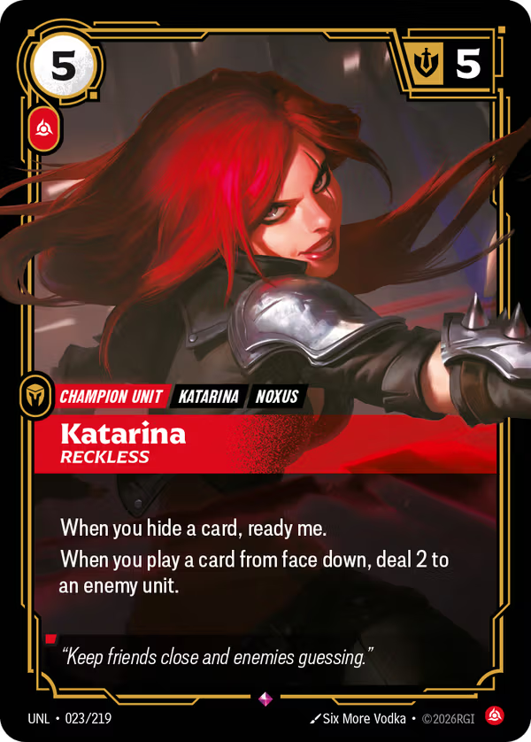 Katarina, Reckless [UNL-023/219] [Unleashed]