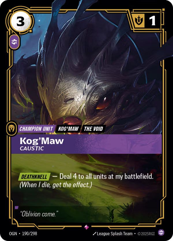 Kog'Maw, Caustic [OGN-190/298] [Origins]