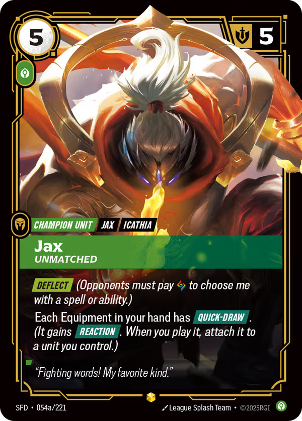 Jax, Unmatched [SFD-054a/221] [Spiritforged]