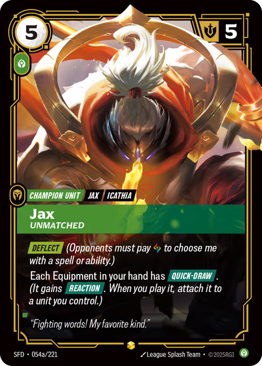 Jax, Unmatched [SFD-054a/221] [Spiritforged]