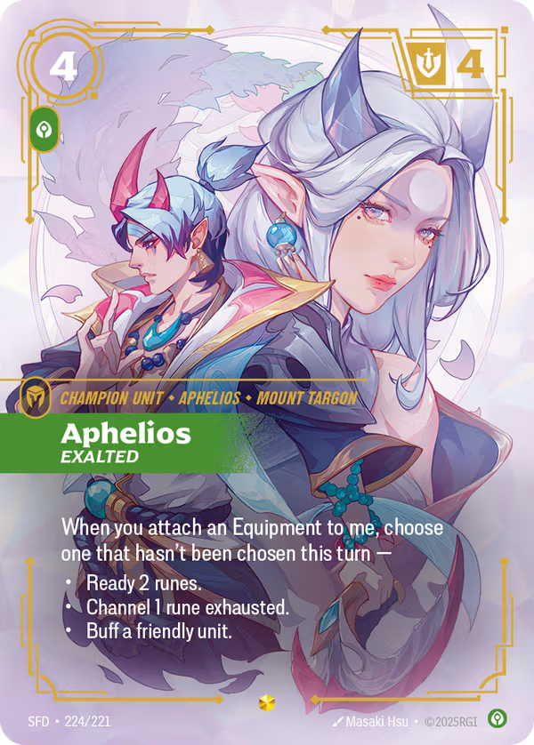 Aphelios, Exalted [SFD-224/221] [Spiritforged]