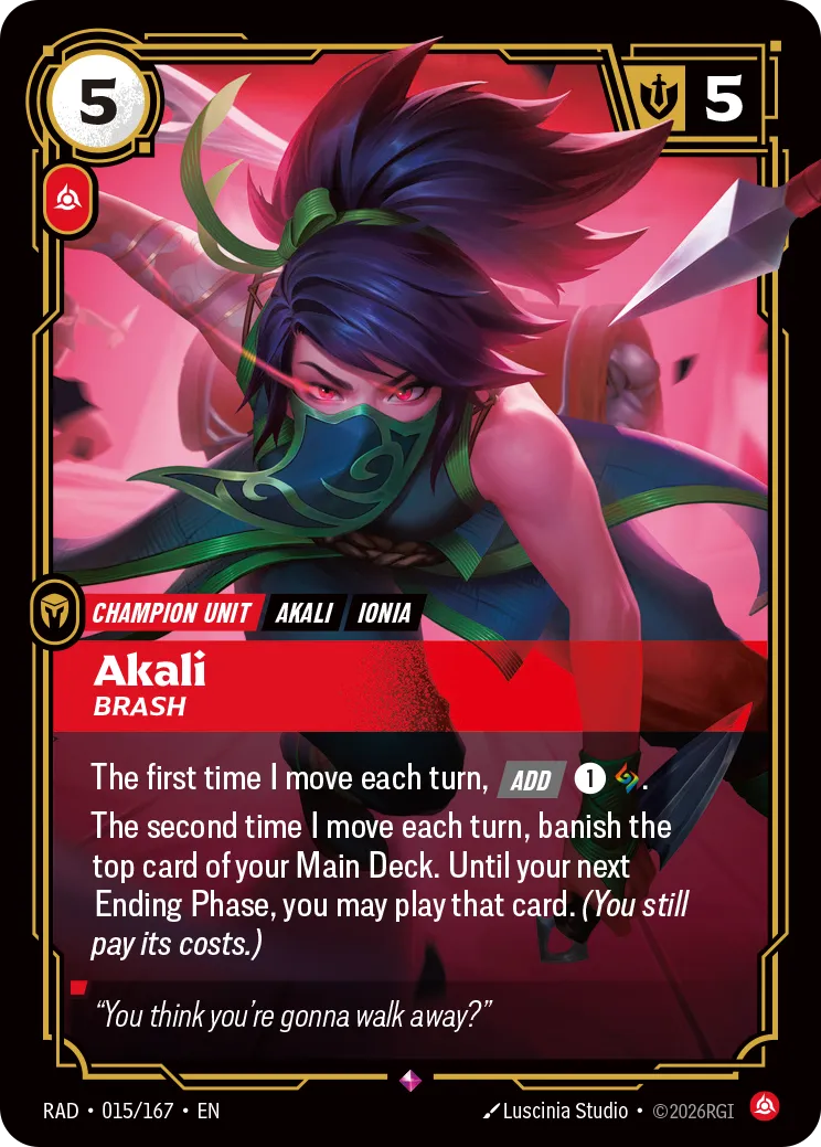 Akali, Brash [RAD-015/167] [Radiance]