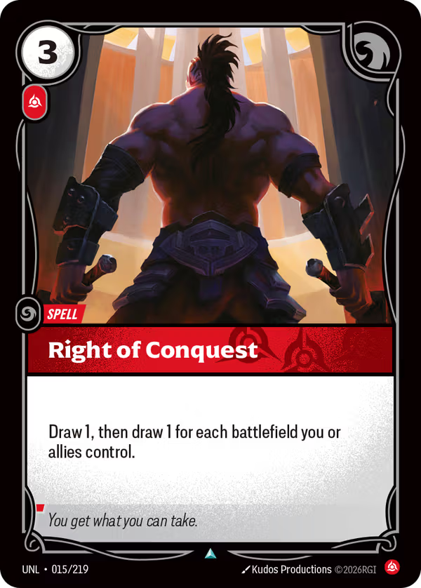 Right of Conquest [UNL-015/219] [Unleashed]