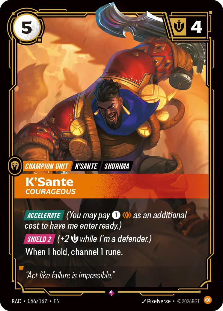 K'Sante, Courageous [RAD-086/167] [Radiance]