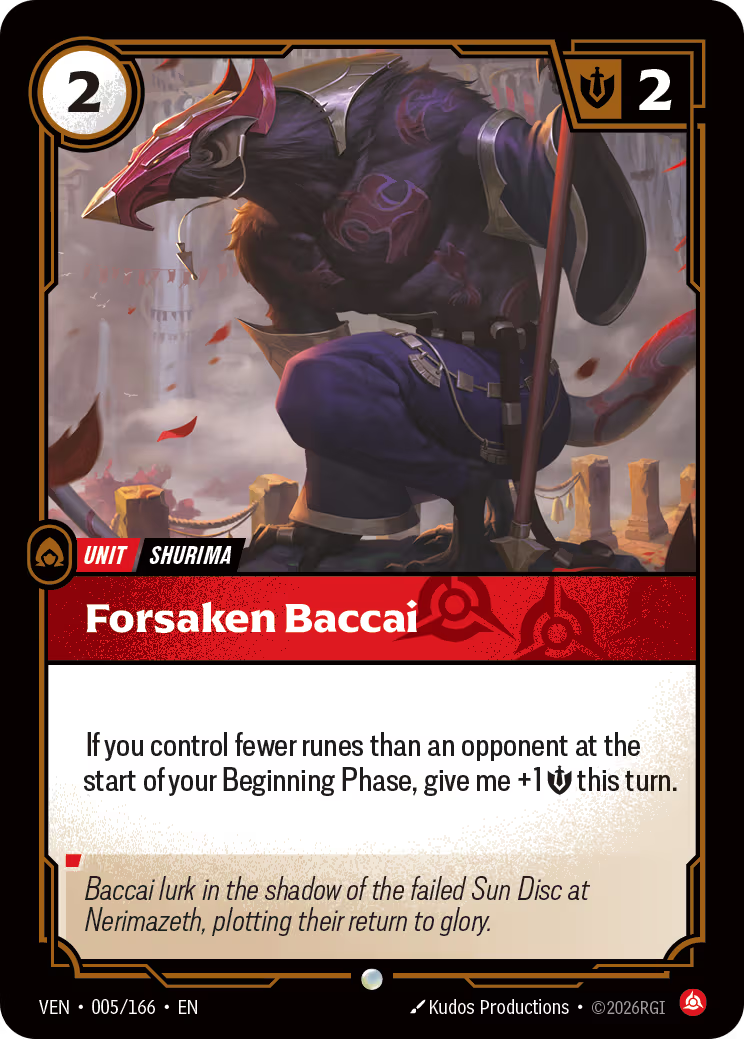 Forsaken Baccai [VEN-005/166] [Vendetta]
