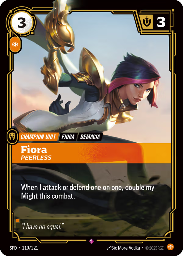 Fiora, Peerless [SFD-110/221] [Spiritforged]