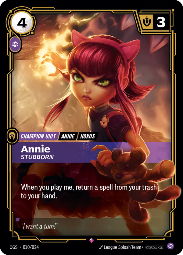 Annie, Stubborn [OGS-010/024] [Origins Proving Grounds]