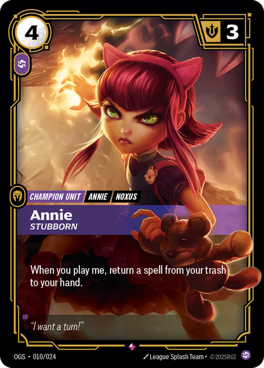 Annie, Stubborn [OGS-010/024] [Origins Proving Grounds]