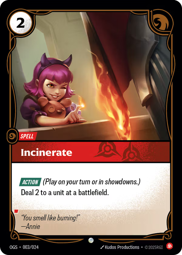 Incinerate [OGS-003/024] [Origins Proving Grounds]