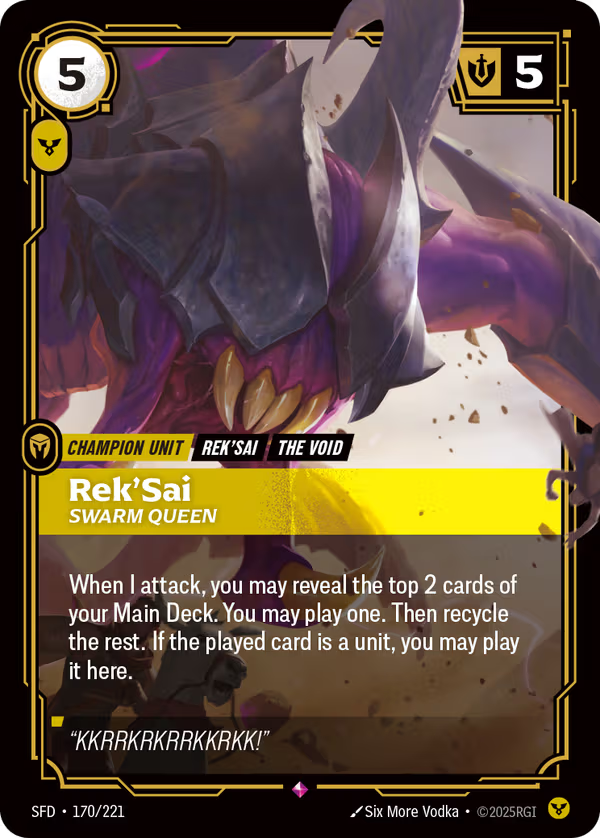 Rek'Sai, Swarm Queen [SFD-170/221] [Spiritforged]