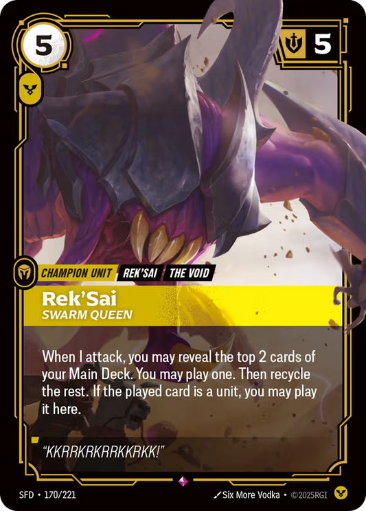Rek'Sai, Swarm Queen [SFD-170/221] [Spiritforged]