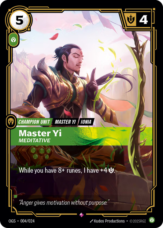 Master Yi, Meditative OGS-004/024] [Origins Proving Grounds]