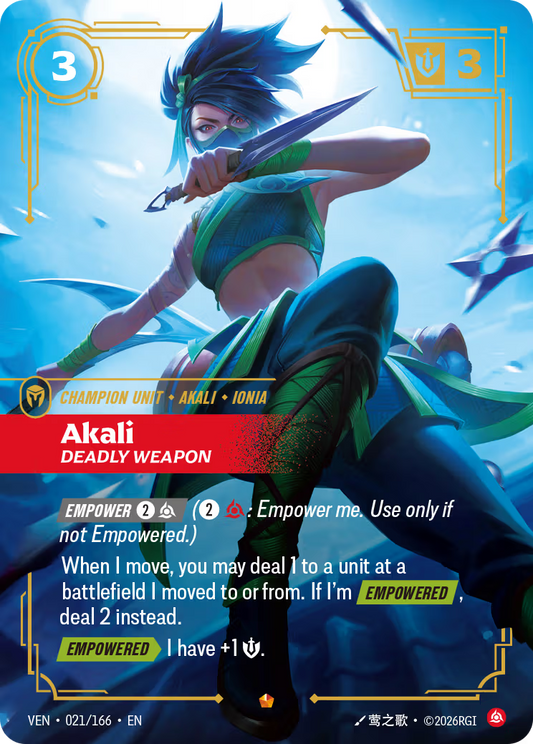 Akali, Deadly Weapon [VEN-021/166] [Vendetta]