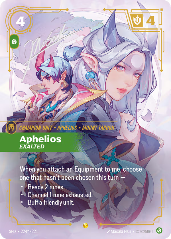 Aphelios, Exalted [SFD-224*/221] [Spiritforged]