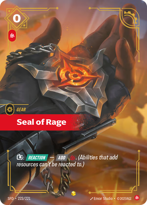 Seal of Rage [SFD-222/221] [Spiritforged]