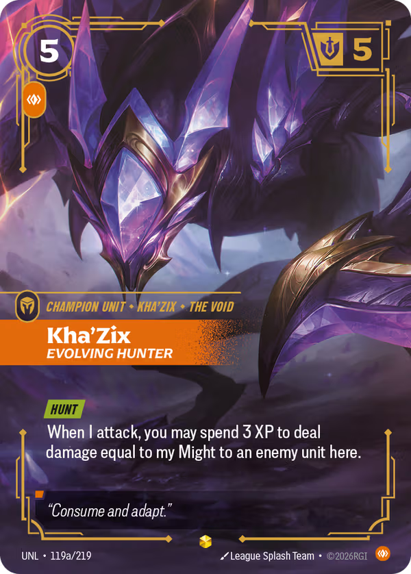 Kha'Zix, Evolving Hunter [UNL-119a/219] [Unleashed]