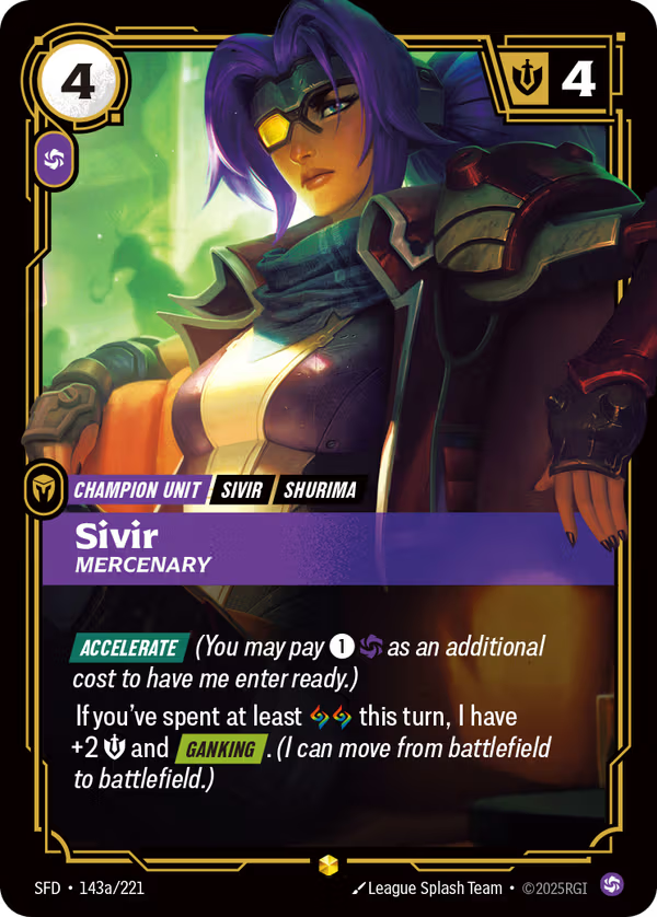 Sivir, Mercenary [SFD-143a/221] [Spiritforged]