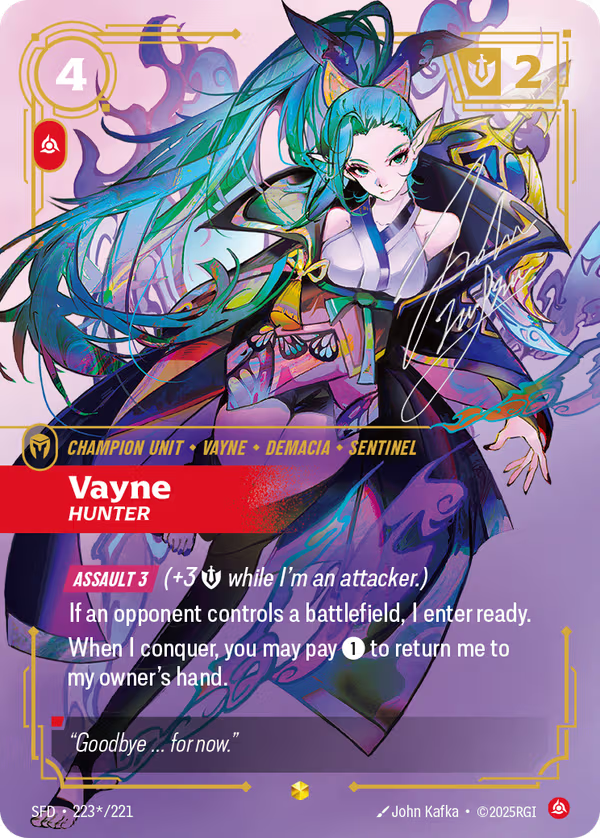 Vayne, Hunter [SFD-223*/221] [Spiritforged]
