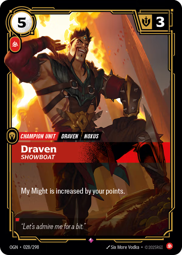 Draven, Showboat [OGN-028/298] [Origins]