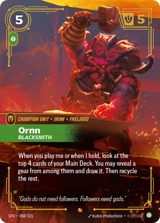 Ornn, Blacksmith [SFD-058/221] [Spiritforged]