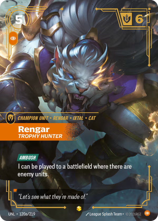 Rengar, Trophy Hunter [UNL-120a/219] [Unleashed]