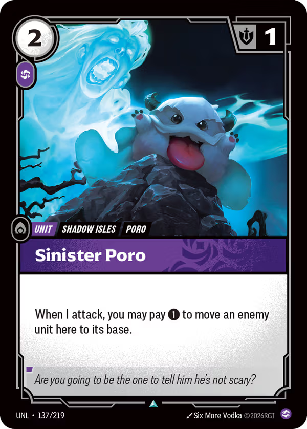 Sinister Poro [UNL-137/219] [Unleashed] [Foil]