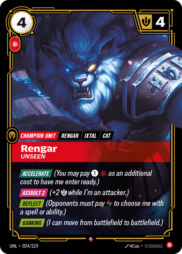 Rengar, Unseen [UNL-024/219] [Unleashed]