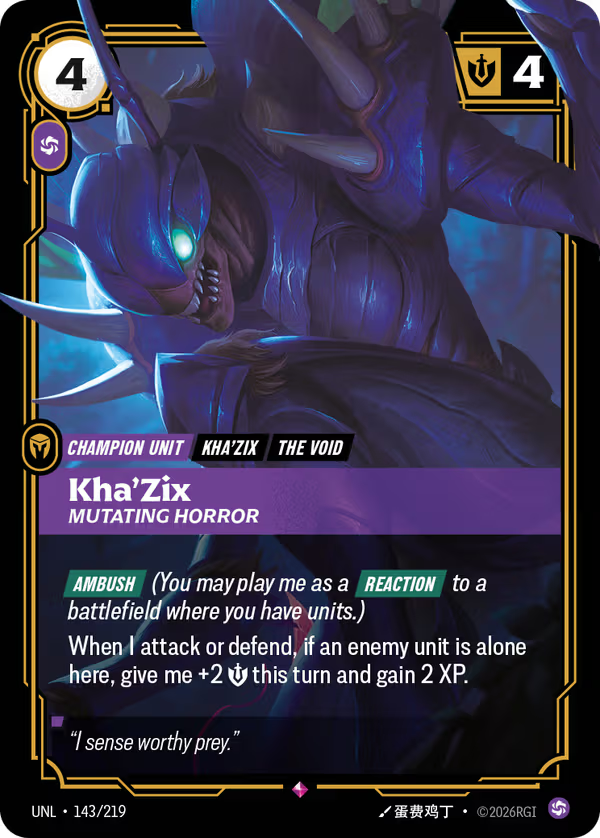 Kha'Zix, Mutating Horror [UNL-143/219] [Unleashed]