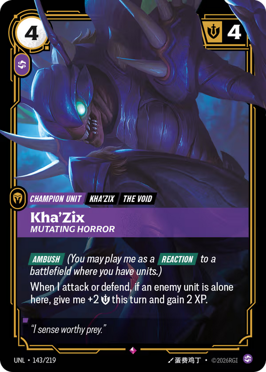 Kha'Zix, Mutating Horror [UNL-143/219] [Unleashed]