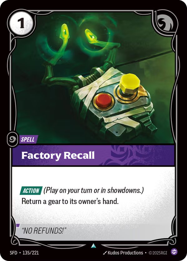 Factory Recall [SFD-135/221] [Spiritforged] [Foil]