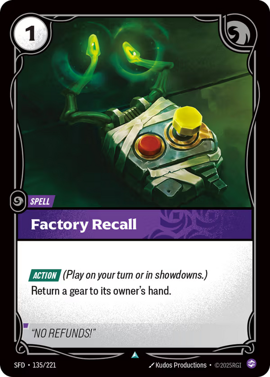 Factory Recall [SFD-135/221] [Spiritforged] [Foil]