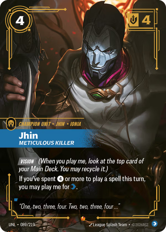 Jhin, Meticulous Killer [UNL-089/219] [Unleashed]