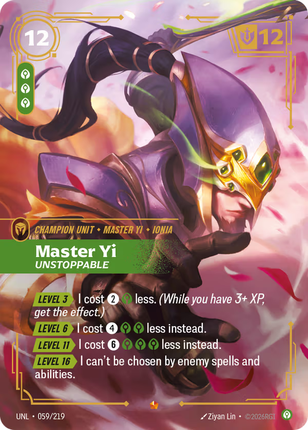 Master Yi, Unstoppable [UNL-059/219] [Unleashed]