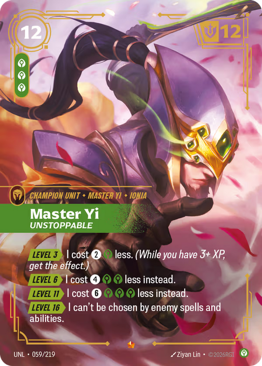 Master Yi, Unstoppable [UNL-059/219] [Unleashed]