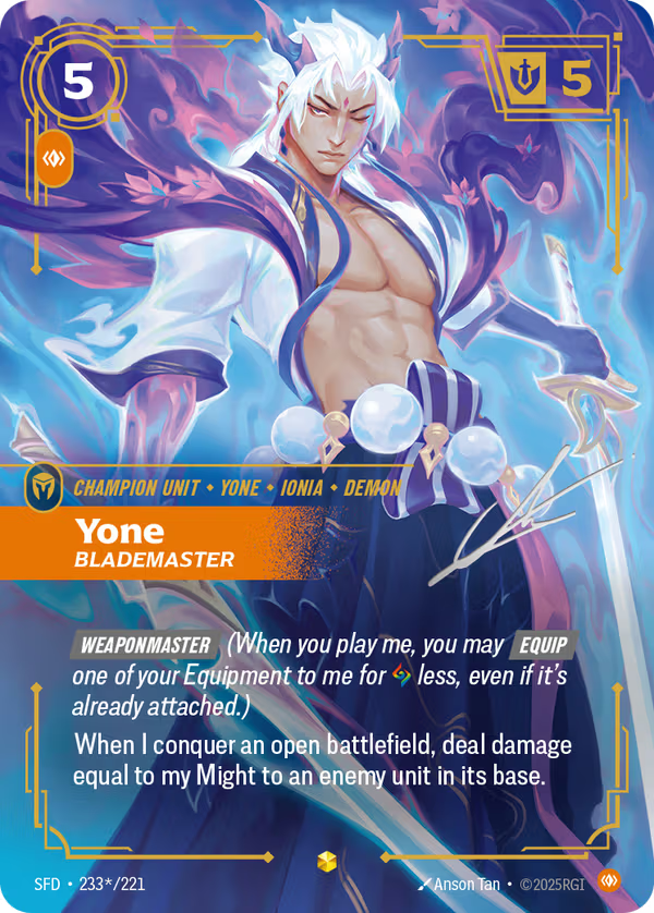 Yone, Blademaster [SFD-233*/221] [Spiritforged]