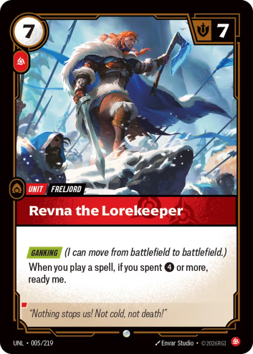 Revna the Lorekeeper [UNL-005/219] [Unleashed] [Foil]
