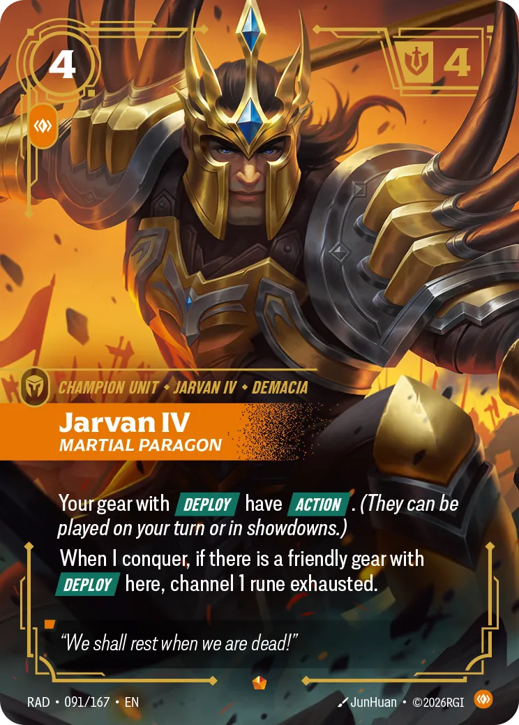 Jarvan IV, Martial Paragon [RAD-091/167] [Radiance]