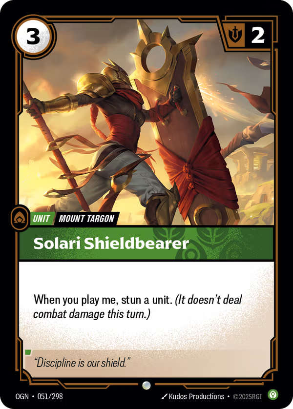 Solari Shieldbearer [OGN-051/298] [Origins] [Foil]