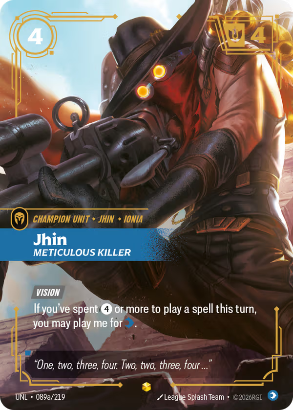 Jhin, Meticulous Killer [UNL-089a/219] [Unleashed]