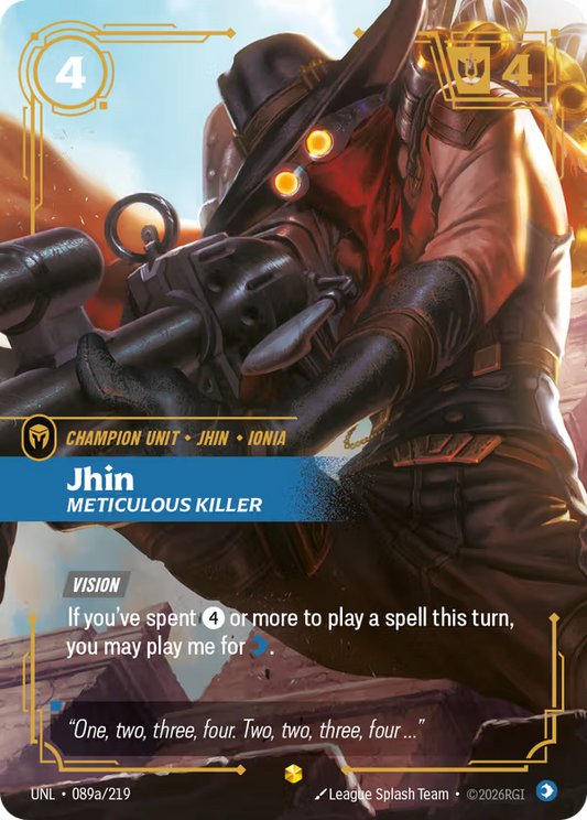 Jhin, Meticulous Killer [UNL-089a/219] [Unleashed]