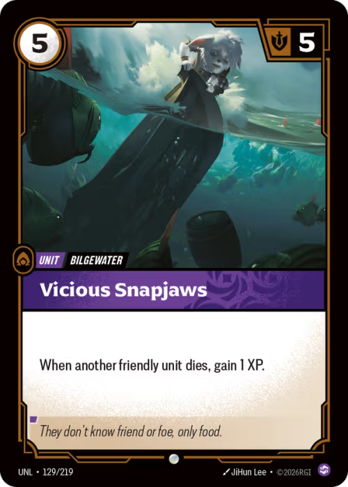 Vicious Snapjaws [UNL-129/219] [Unleashed] [Foil]