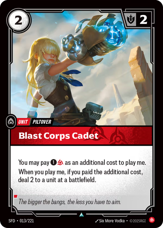 Blast Corps Cadet [SFD-013/221] [Spiritforged] [Foil]