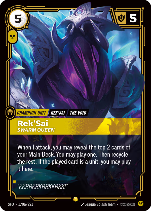 Rek'Sai, Swarm Queen [SFD-170a/221] [Spiritforged]