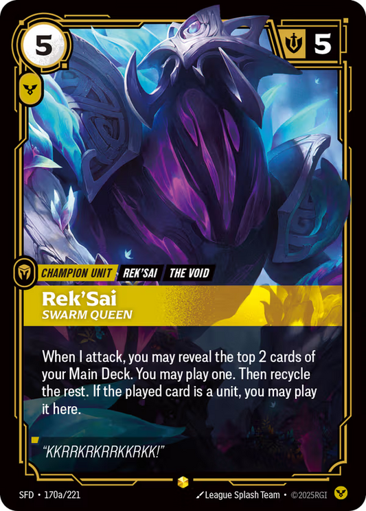 Rek'Sai, Swarm Queen [SFD-170a/221] [Spiritforged]